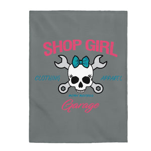 Shop Girl Velveteen Plush Blanket