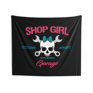Shop Girl Garage Flag Full Color