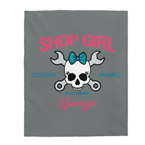 Shop Girl Velveteen Plush Blanket