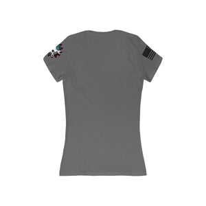 Women's Short Sleeve Deep V-Neck Tee