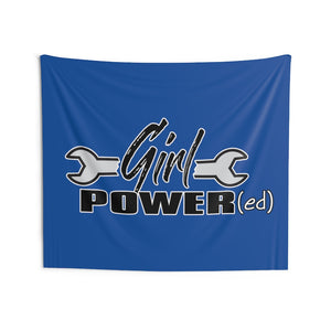 Blue Girl POWER(ed) Garage Flag